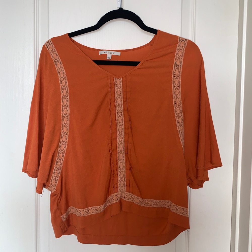 Orange blouse